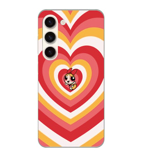 Samsung Galaxy S23 Uyumlu Powerpuff Blossom Tasarımlı Şeffaf Telefon Kılıfı