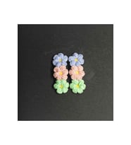 Üç Çiçek Şık Tasarım Amigurumi 2 Li Toka Seti PASTEL Tek Ebat (Çok Renkli)