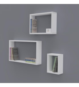 Kenzlife kitaplık neslişah 030*060*20*3 byz duvar rafı