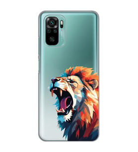 Xiaomi Redmi Note 10 / Note 10S Uyumlu Aslan Tasarımlı Şeffaf Telefon Kılıfı