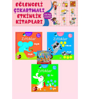 3 Yaş ve Üzeri Zıtlıklar Kitabım Seti (3 Kitap)- 72 Çıkartmalı