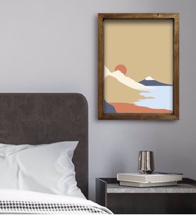 BK Gift Yatak Odası Konseptli Doğal Masif Ahşap Çerçeveli Tablo 45x65cm-39