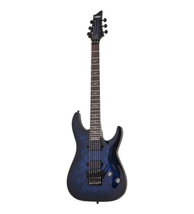 Schecter Omen Elite-6 FR Elektro Gitar (See-thru Blue)