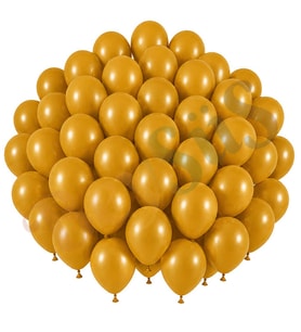 Zerdeçal Renk Lateks Retro Balon (30 cm) - 50 Adet
