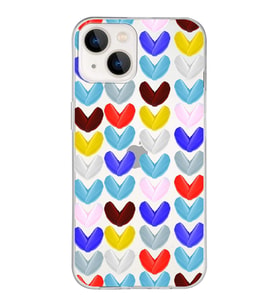 PrintiFy Apple  iPhone 13 ile Uyumlu 1mm Slim Fit Water Color 1 Baskılı Şeffaf  Kılıf