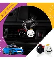DEKOHOP Oto Petek Kalorifer Kokusu Melek Şeytan Sevimli Emoji Araba Parfümü
