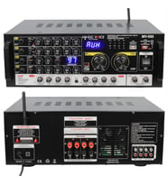 MagicVoice MV-550 2x100W USB/SD/Bluetooth 4 Mikrofon Girişli Stereo Mixer Amfi