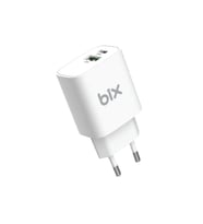 Bix Çift Portlu Typ-c 20wpd + Usb-a 18w Qc Girişli Hızlı Şarj Adaptörü (Beyaz)