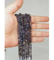 Su Safiri (İyolit) Taşı Rondela Faset Kesim 3*4.5mm Dizi (53112)
