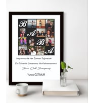 Babalar günü kişiye özel fotoğraflı çerçeve