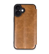 İphone 16 Kılıf Flip Cover - Taba