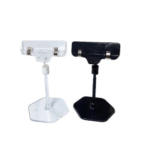 Ayaklı Maşa Tutucu 50 mm - Şeffaf (Pakette 10 Adet)