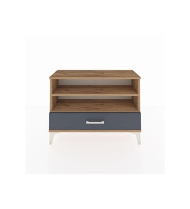 Arges Şifonyer 2 Raflı Tek Çekmeceli 88x30x64 Çam-Antrasit