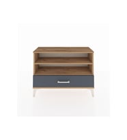 Arges Şifonyer 2 Raflı Tek Çekmeceli 88x30x64 Çam-Antrasit