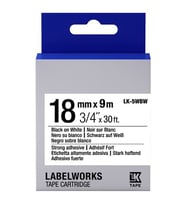 Tonersepeti Epson LK-5WBW- C53S655012 Muadil Güçlü Yapışkanlı Etiket Kartuşu Siyah Beyaz 18 mm