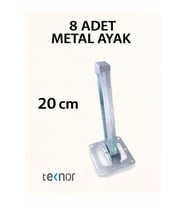 8li Katlanır Metal Yer Sofrası Ayağı Yer Masası Ayağı 20 cm (Gri)
