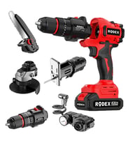 Rodex Çok Amaçlı 20V 5 Değiştirilebilir Başlıklı Matkap 2x2.0AH Çantalı