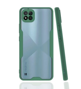 Newface Realme C11 2021 Kılıf Platin Silikon - Yeşil