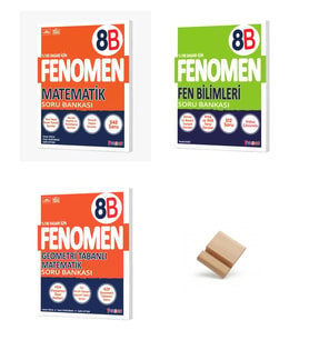 Fenomen LGS 2027 B Serisi Matematik Geometri ve Fen Bilimleri Soru Bankası 3lü Set + Telefon Standı