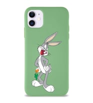 Apple iPhone 11 Uyumlu Lansman Kılıf Bugs Bunny Tasarımlı Altı Kapalı İçi Kadife Kaplı  Kapak (Şeffaf)