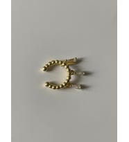 Ra Jewels 925 Ayar Gümüş Gold Sallantılı Üç Taşlı Earcuff gldecf-007
