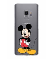 Samsung Galaxy S9  Kamera Korumalı Kapak Mickey Mouse Tasarımlı  Şeffaf  Kılıf