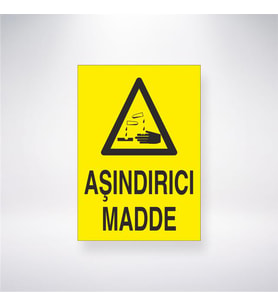 Aşındırıcı Madde 21x28 Arkası Yapışkanlı Levha