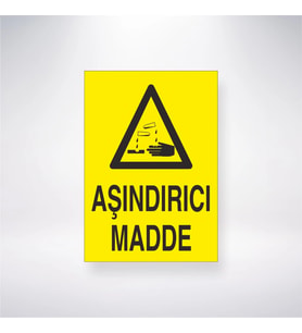 Aşındırıcı Madde 21x28 Arkası Yapışkanlı Levha