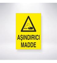 Aşındırıcı Madde 21x28 Arkası Yapışkanlı Levha