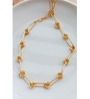 Düğüm  Model Gold Renk Kolye 
