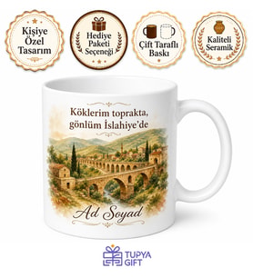 İslahiye Tarihi Dokusu ve Doğası Antep Hatırası Kupa Bardak Hediye
