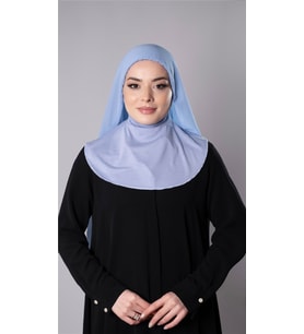 Bebe Mavisi Pratik Hazır Geçmeli Şal Şifon Kumaş Hijab Bone 3009_11