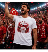 BK Gift Kişiye Özel Türkiye Taraftar Temalı 2026 Dünya Kupası Tasarımlı Tişört-2, Tek Yürek Milli Takım Ruhu