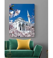 İLKBAHAR CAMİ KANVAS TABLO EV DUVAR SALON ODA MUTFAK HOL HEDİYELİK DEKARASYON SÜSÜ ÖLÇÜ SEÇİNİZ