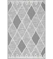 Eliana Home Baskılı, Yıkanabilir Kaymaz Taban Salon Halısı LNA1815 100x150 cm (Gri)