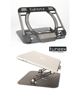 Katlanabilir Deri Laptop Standı, Tüm Modellerle Uyumlu, Soğutucu ve Korumalı
