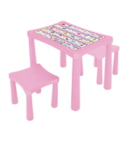03 493 İKİ TABURELİ MASA (PEMBE)