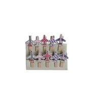 Slm Decoration Uçak Desenli Mandal (10Lu) - İTH-404