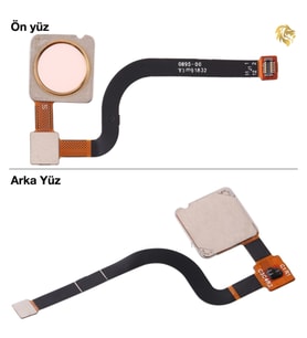 Xiaomi Mi 8 SE Uyumlu Parmak İzi Filmi Altın Parmak İzi Sensörü Parmak İzi Okuyucu Home Tuşu Flexi