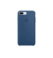 Apple iPhone 7 Plus Uyumlu Logolu Içi Kadife Altı Açık Lansman Ocean Blue Silikon Kılıf