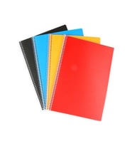 Komeks Plastik Kapak 120 Yaprak A4 Çizgili Spiralli Defter (6 Lı Paket) (Karışık)