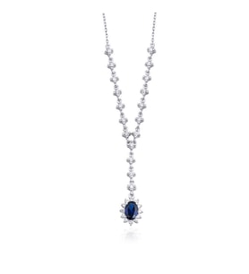 1.10 Karat Safir Pırlanta Kolye
