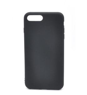 iPhone 7 Plus / 8 Plus Uyumlu Düz Renk Esnek Yumuşak Silikon Kılıf  Rubber Siyah
