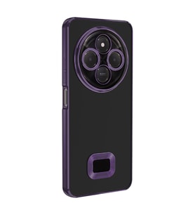 Lexroo Xiaomi Redmi 14C 4G Kılıf Kamera Korumalı Logo Gösteren Omega Kılıf - Derin Mor