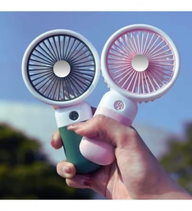 Mini Fan Masaüstü Taşınabilir Telefon Stantlı Vantilatör 2 Özellik Bir Arada Taşınabilir Masaüstü Vantilatör Yüksek Hızlı Asorti Renk 1 Adet