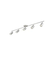 Rsylight Retro Metal İnox 5 Li 180 Derece Hareketli Led Spot Avize Beyaz Ampullü