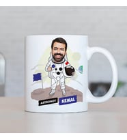 Kişiye Özel Erkek Astronot Karikatürlü Kupa Bardak
