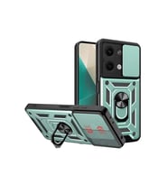 Newface Xiaomi Poco X6 Kılıf Pars Lens Yüzüklü Silikon - Yeşil