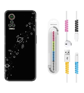 General Mobile GM 21 Pro GM 22 Pro Plus Kılıf Kablo Koruma Spiral Silikon Planet 1620