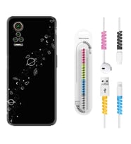 General Mobile GM 21 Pro GM 22 Pro Plus Kılıf Kablo Koruma Spiral Silikon Planet 1620
